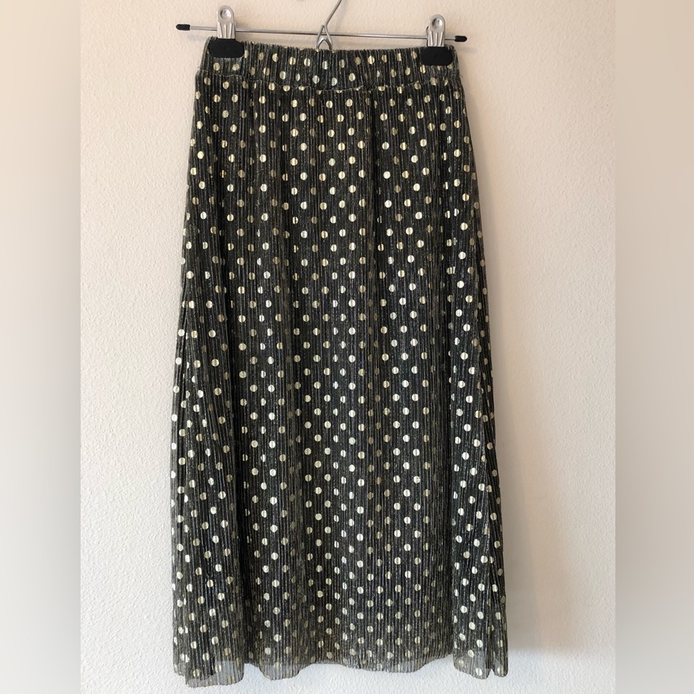 High Waisted Midi Sequin Skirt